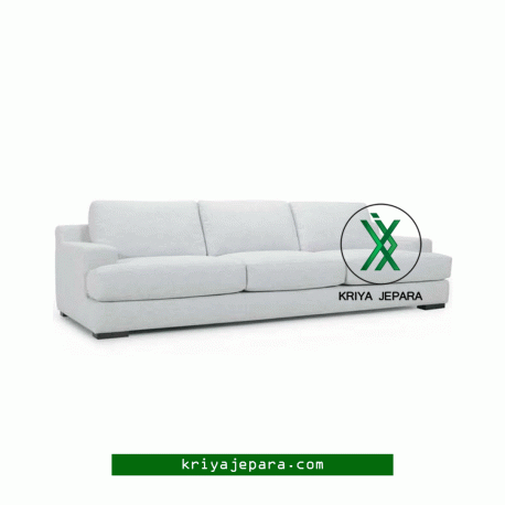 Sofa balmain minimalis modern 3 seater white aqua